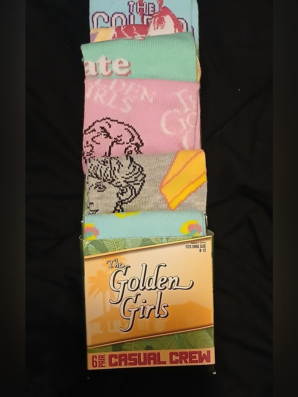 The Golden Girls Socks 6 Pack Casual Crew NWT New Box Set